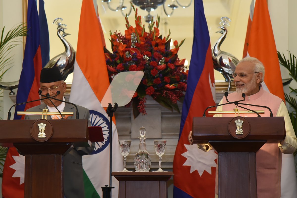 जलमार्ग, रेल र कृषिमा सहकार्य गर्नेसहित नेपाल र भारतको १२ बुँदे संयुक्त वक्तव्य