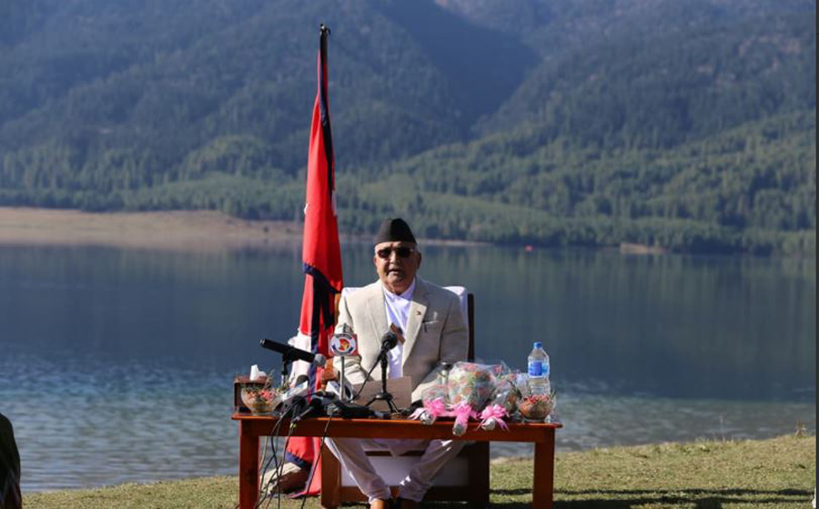 प्रधानमन्त्री केपी शर्मा अोलीको भाषण सुन्दासुन्दै ढलेका वडा अध्यक्ष घर्तीको निधन