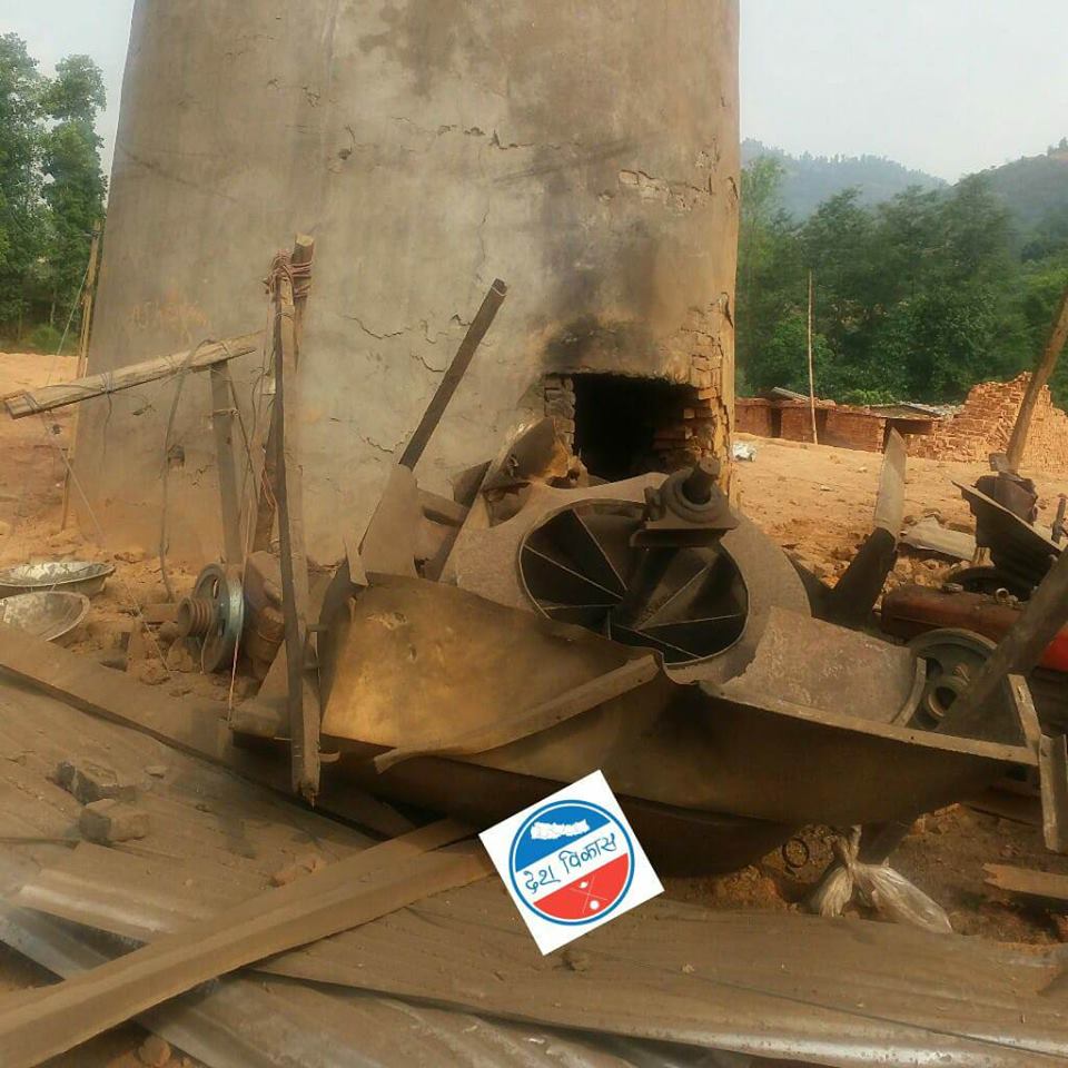 धादिङमा ईँटा उद्योगमा बम विष्फोट