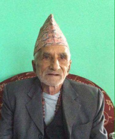 संविधान सभा सदस्य एवं धादिङका नेता गुरूप्रसाद बुर्लाकाेटीलाई पित्तृशोक