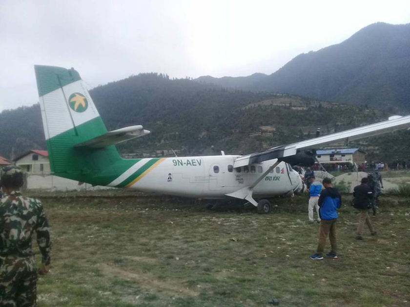 तारा एयरको विमान जुम्लामा दुर्घटना
