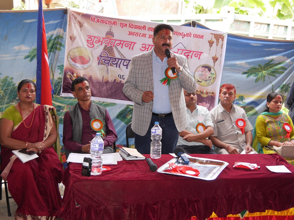 थाक्रे गाउँ पालिकामा बिजय दशमी शुभ दिपावलि तथा छठ पर्व २०७६ सालको अवसरमा शुभकामना आदानप्रदान तथा चियापान कार्यक्रम सम्पन्न